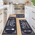 Vaukki Boho Kitchen Rug Sets 3 Pieces, Washable Kitchen Mats for Floor, Non Slip Soft Kitchen Area Rug Floor Mat for Kitchen, Laundry Room and Hallway (Teal, 20''x32''+20''x47''+20''x59'')